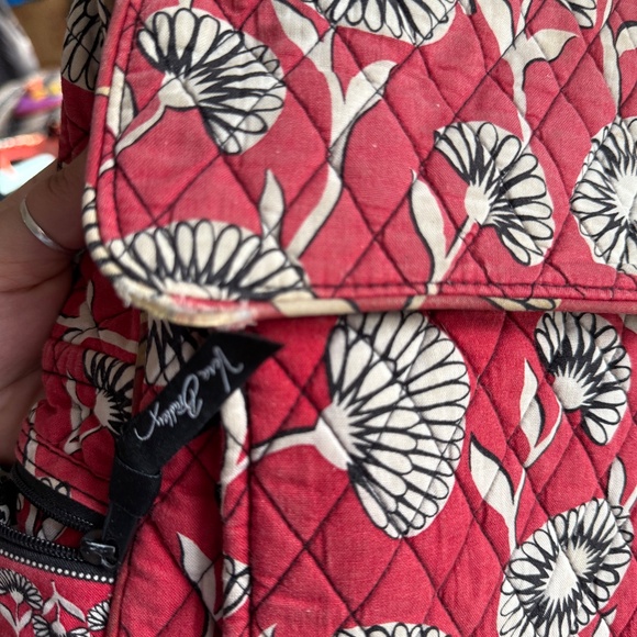 Vera Bradley Backpack With Matching Wallet Red and Black - Picture 6 of 15